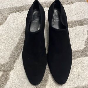 Stuart Weitzman Black Suede Bootie Size 7.5M Women. Kitten heel boot-Vintage